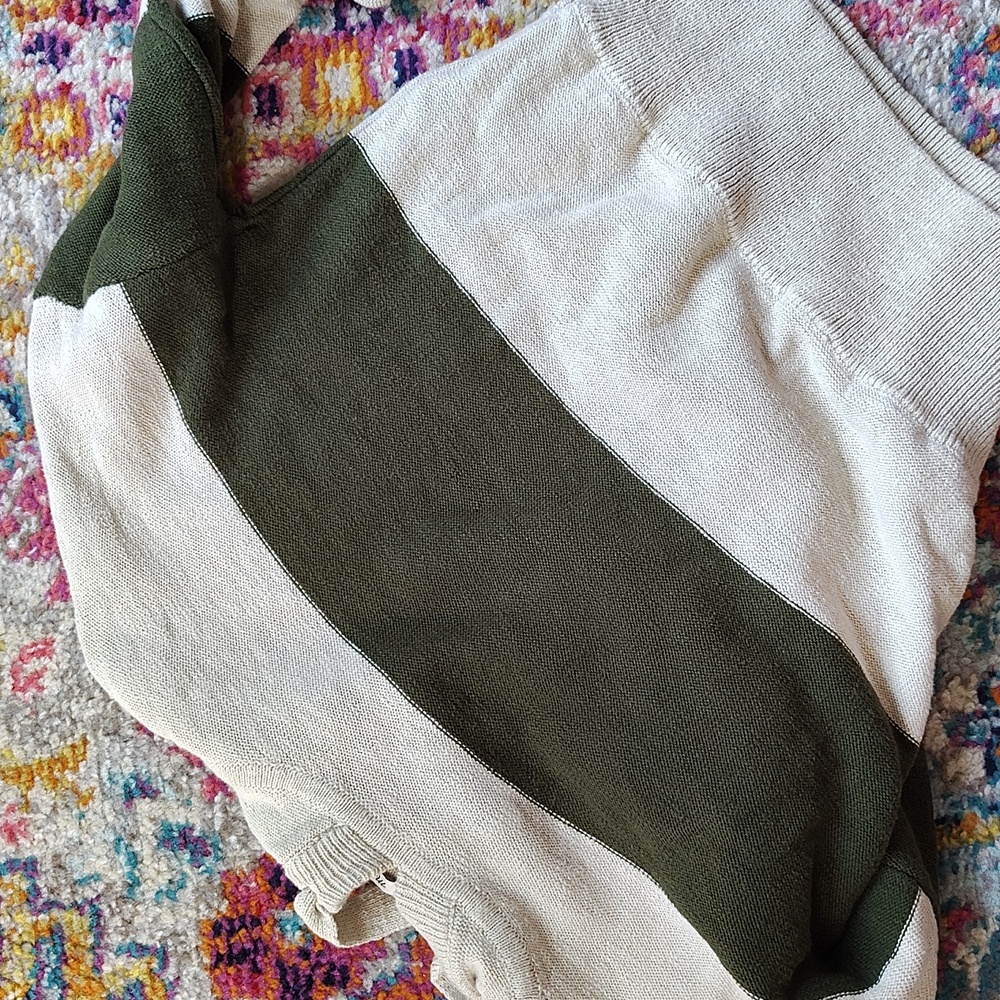 Madewell Knit Cotton Striped Hoodie. Size M - Picture 12 of 13